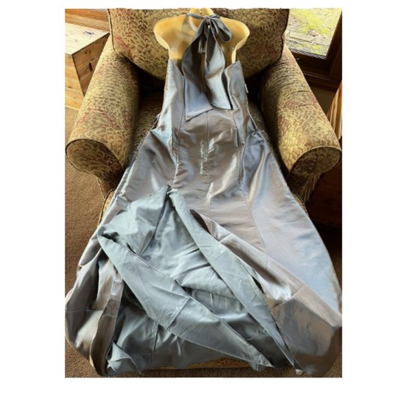 Silver / Gray Iridescent Dress /Gown by Impression Bridal (Street Size 12) - Picture 4 of 13